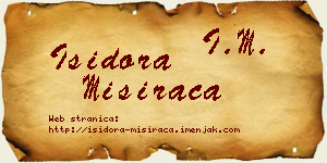 Isidora Misirača vizit kartica